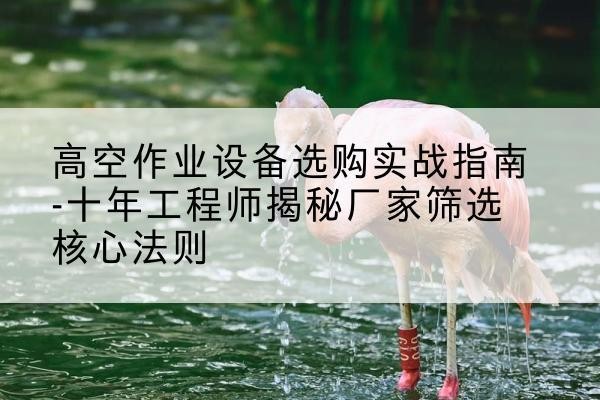 安阳剪叉式升降机厂家-高空作业设备选购实战指南-十年工程师揭秘厂家筛选核心法则