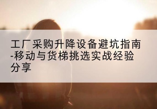 安阳移动式升降机怎么选-工厂采购升降设备避坑指南-移动与货梯挑选实战经验分享