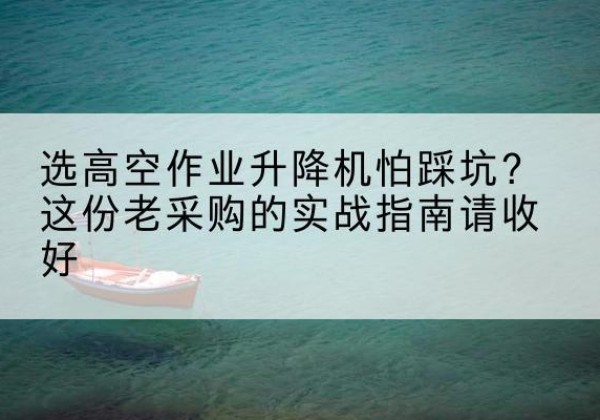 安阳高空作业升降机厂家推荐-选高空作业升降机怕踩坑？这份老采购的实战指南请收好